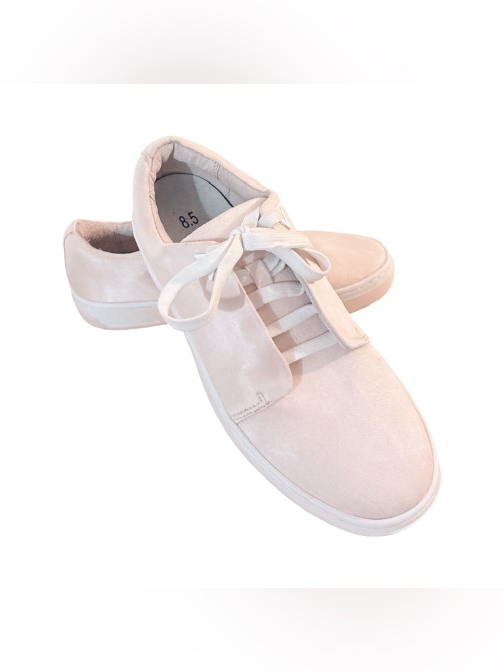LGND Women’s Casual Lace-Up Sneakers in Faux Suede Blush Light Pastel Pink 8.5
